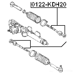 Рулевая тяга FEBEST 4056111075068 0122kdh201 P99DLU 3 3821157 изображение 1