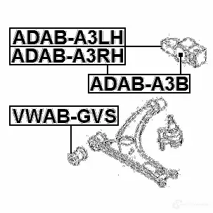 Сайлентблок FEBEST 1424585307 HWJR 5P8 4056111126876 adaba3lh изображение 1