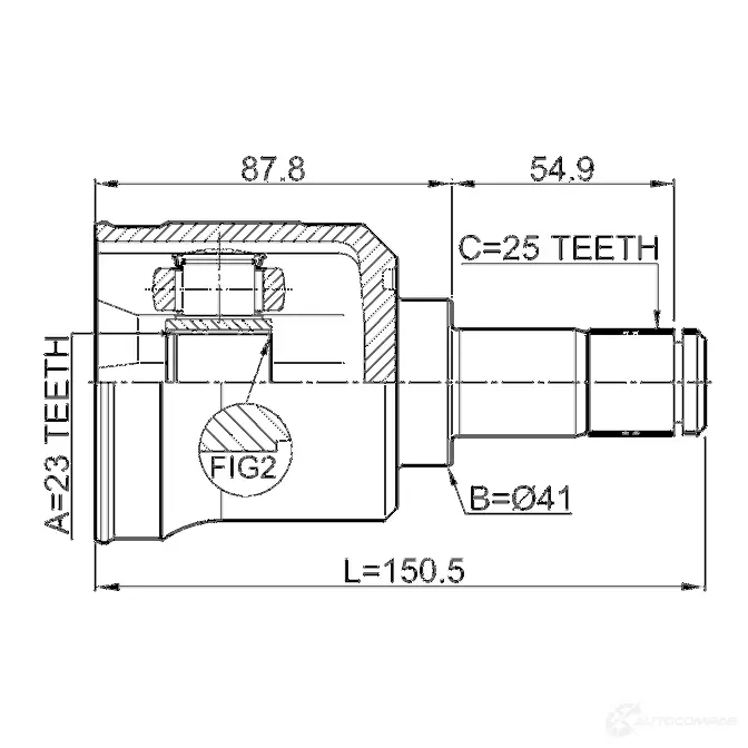 Шрус граната FEBEST 0411ea2a 4056111124322 LEC5 3 1270592412 изображение 1