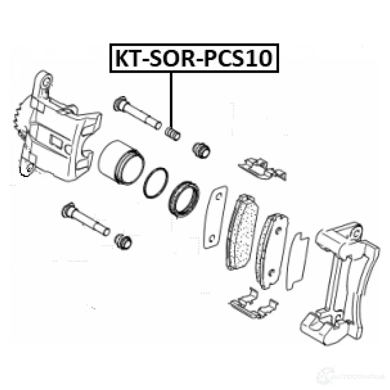 Комплект принадлежностей, тормо FEBEST 1440024540 L 82FJ KT-SOR-PCS10 изображение 1