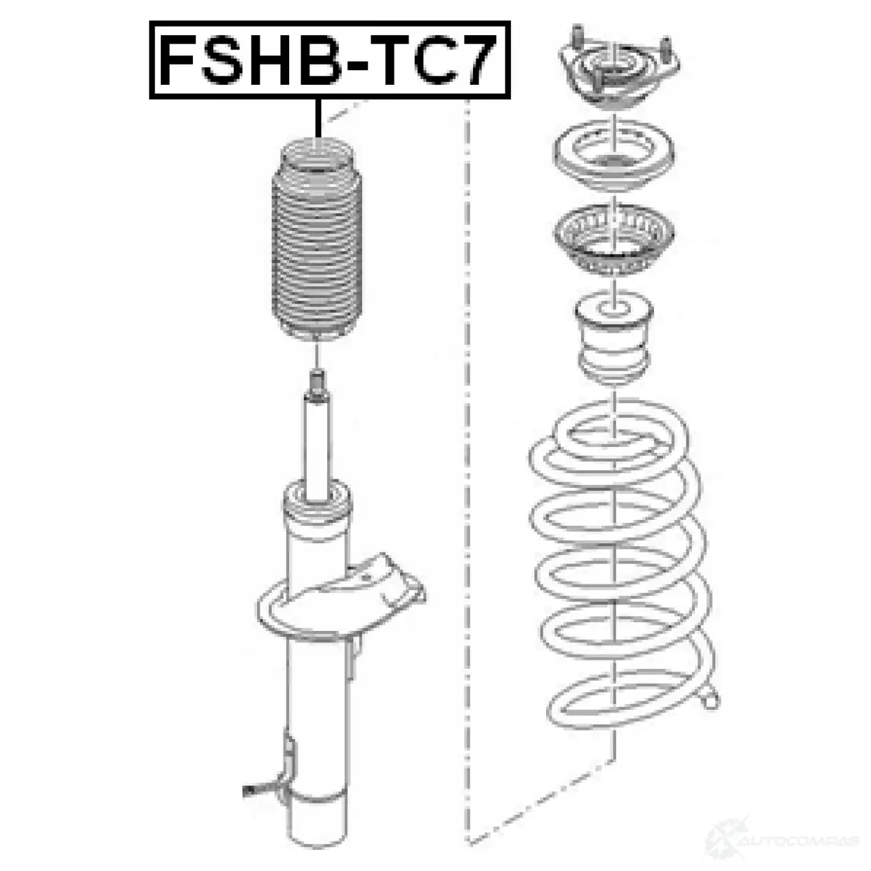 Пыльник амортизатора FEBEST KK8C8W P fshbtc7 4056111048604 3826366 изображение 1