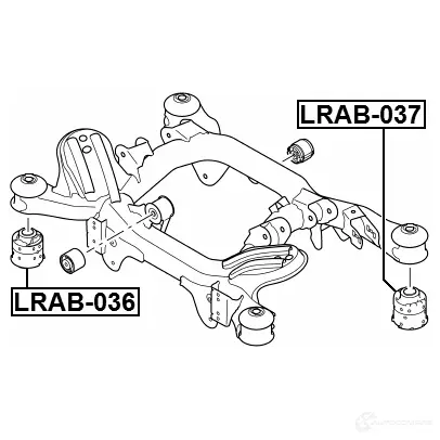 Сайлентблок задней балки FEBEST 4056111106168 3827168 9V RM05V lrab036 изображение 1