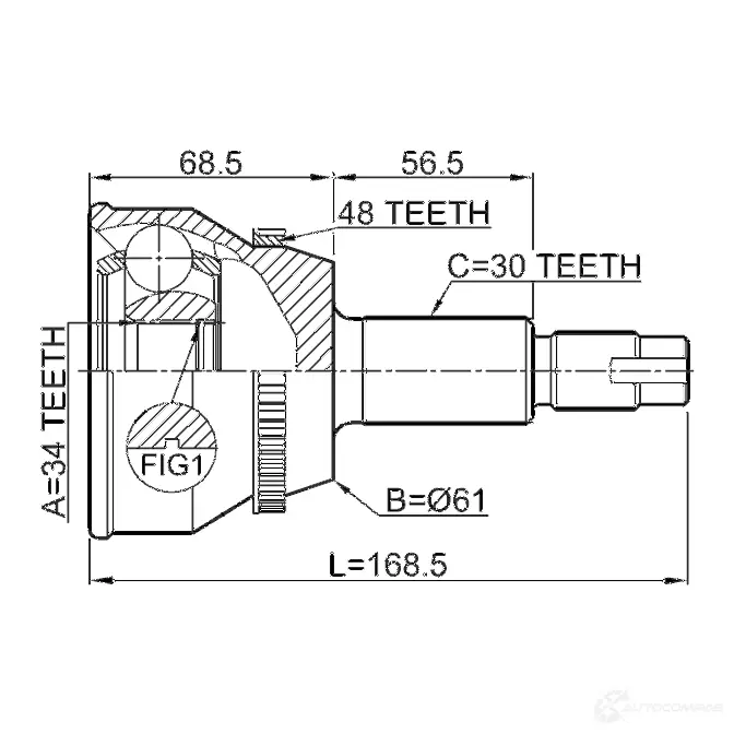 Шрус граната FEBEST 0110mhu38a48 N ELA6NE 3820856 4056111100005 изображение 1