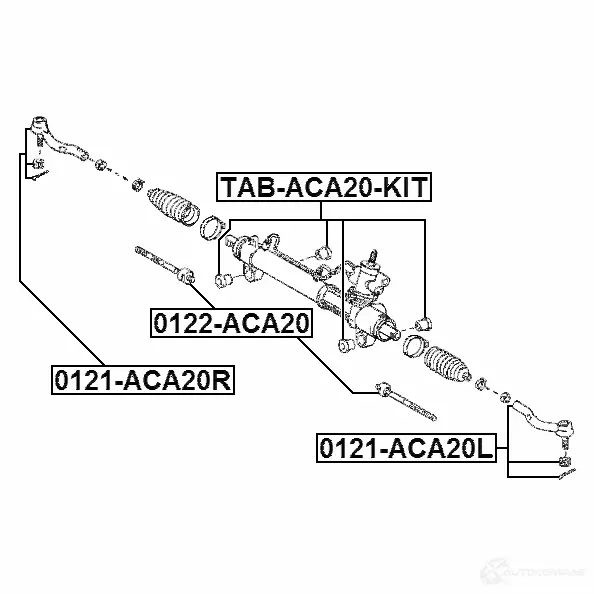 Рулевой наконечник FEBEST 1424541624 0121aca20l 4056111044712 5BR 2Q1 изображение 1