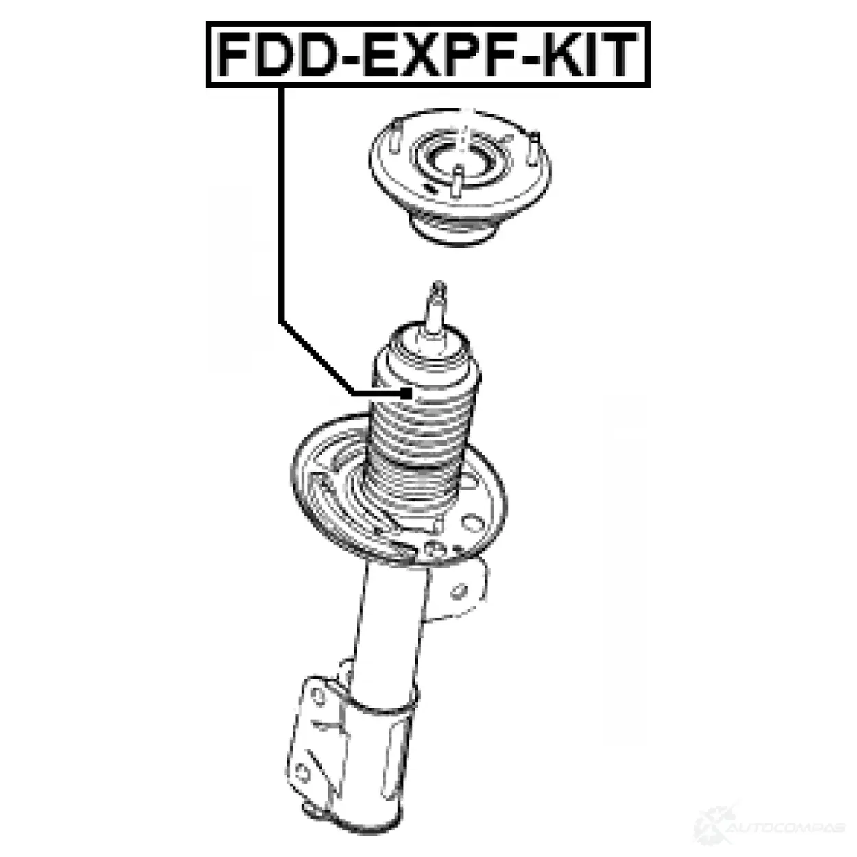Отбойник амортизатора FEBEST 1270605584 W0D5 F 4056111104546 fddexpfkit изображение 1