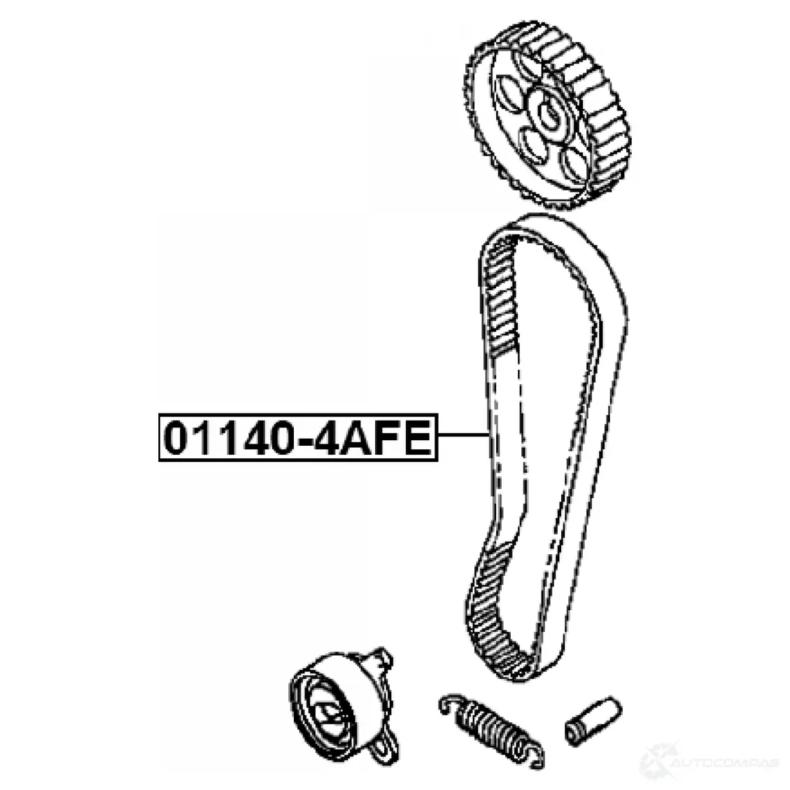 Ремень ГРМ FEBEST 1436948172 011404afe PFX2A F8 изображение 1