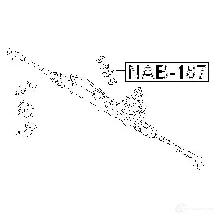 Крепление рулевой рейки FEBEST 3H MTC nab187 4056111009407 3828167 изображение 1