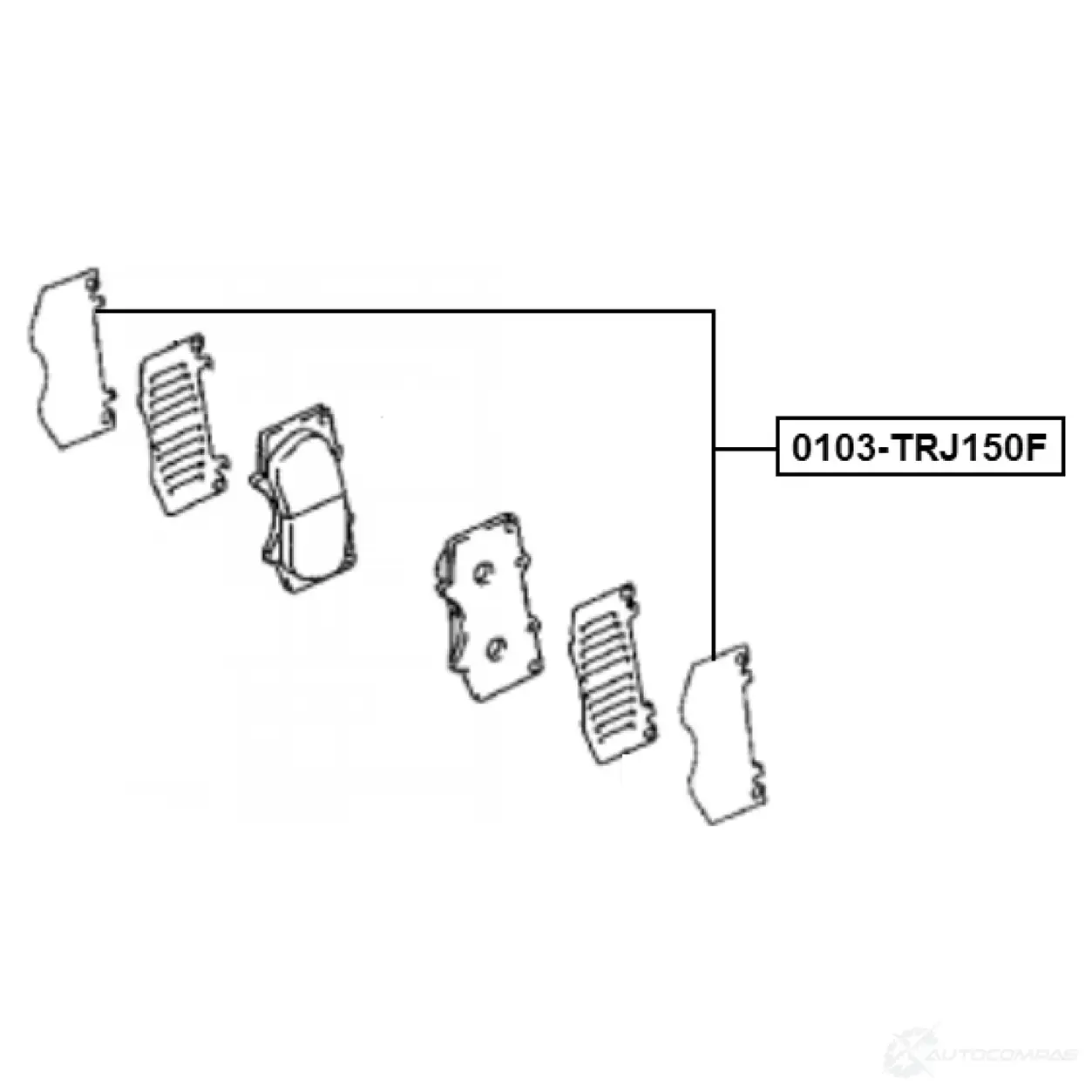 Комплектующие, колодки дискового тормоза FEBEST 1440023838 O B15F 0103-TRJ150F изображение 1