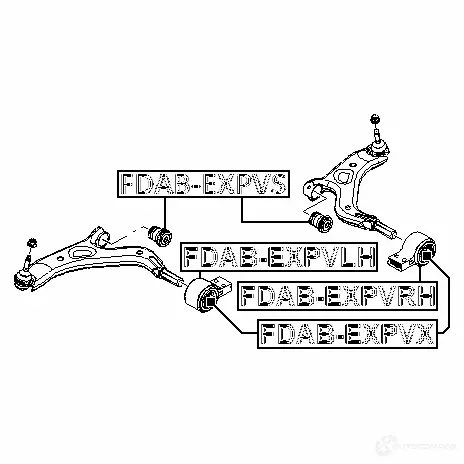 Сайлентблок FEBEST 1424756839 DS QYK1 fdabexpvlh 4056111120706 изображение 1