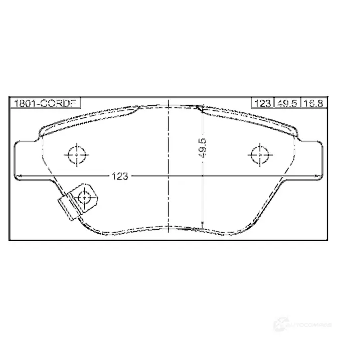 Тормозные колодки, комплект FEBEST G2OL Z 1801cordf 4056111093215 3824467 изображение 1