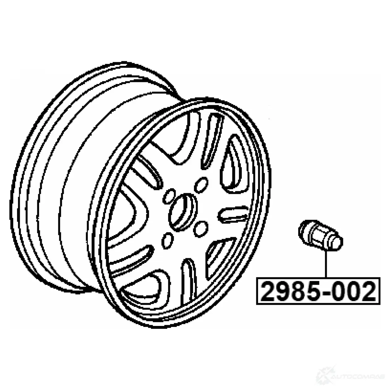 Гайка крепления колеса FEBEST 5 4IVFL 2985-002 1440024403 изображение 1