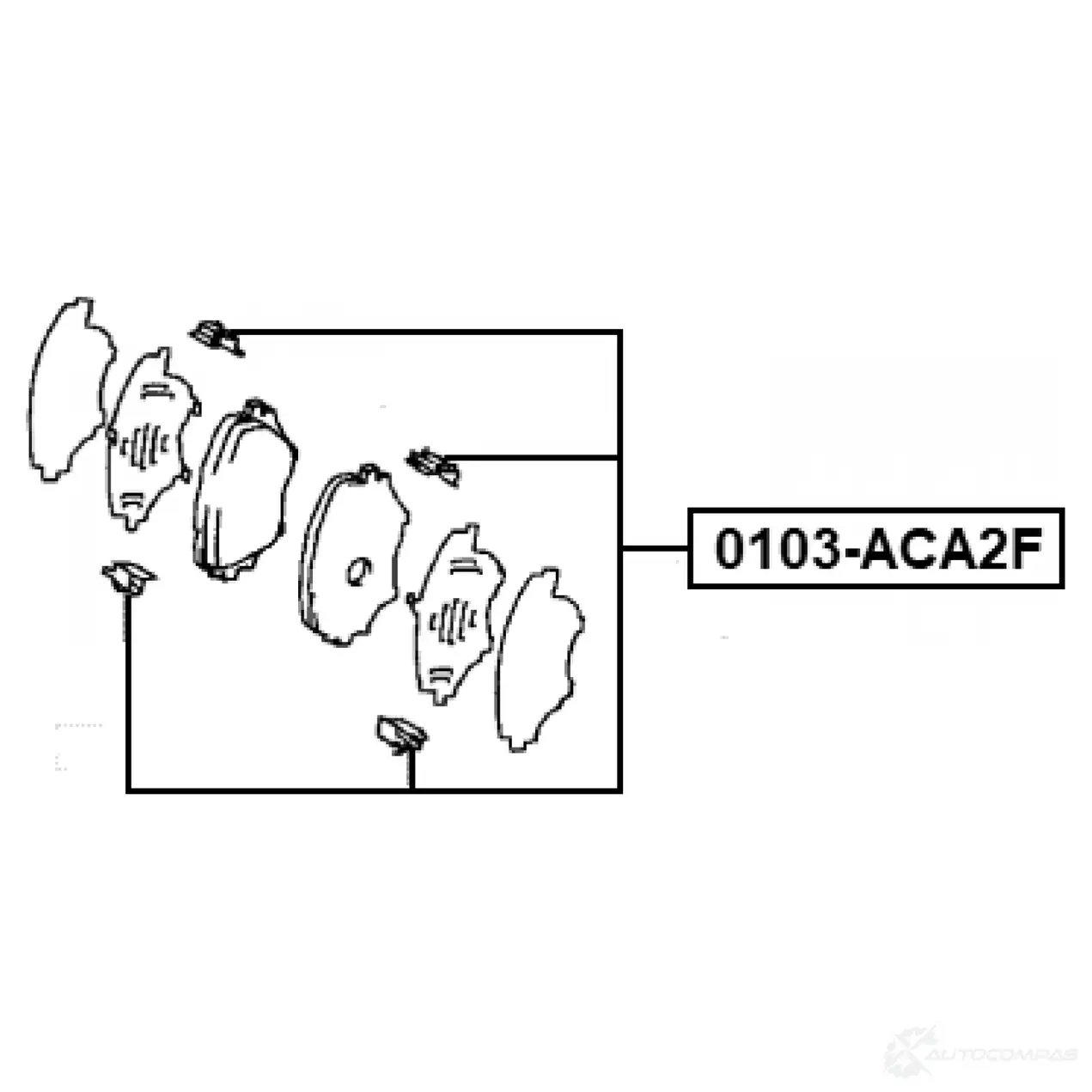Комплектующие, колодки дискового тормоза FEBEST P GAYC 1440023834 0103-ACA2F изображение 1