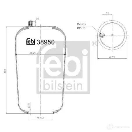 Пневмоподушка FEBI BILSTEIN 4027816389507 1085220 5 T61ADV 38950 изображение 0