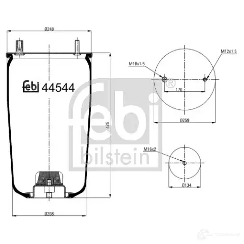 Пневмоподушка FEBI BILSTEIN 4027816445449 ITJ 01 1090354 44544