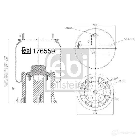 Пневмоподушка FEBI BILSTEIN 1438002992 90 CYWD8 176559