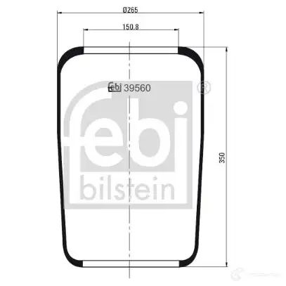 Пневмоподушка FEBI BILSTEIN 1085836 BKLD BP5 39560 4027816395607 изображение 0