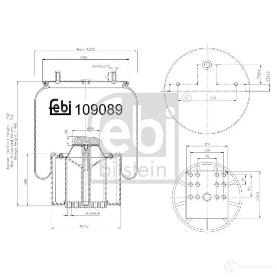 Пневмоподушка FEBI BILSTEIN 5IF 1Z1 109089 1437404517