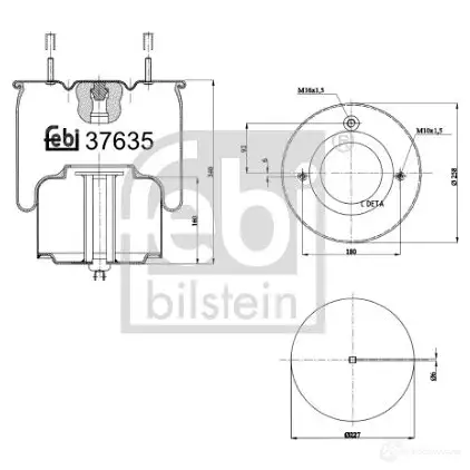 Пневмоподушка FEBI BILSTEIN 4027816376354 NS6X 3 37635 1083915
