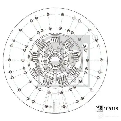 Диск сцепления FEBI BILSTEIN 4054224051139 E N6ILJ 105113 1424820071