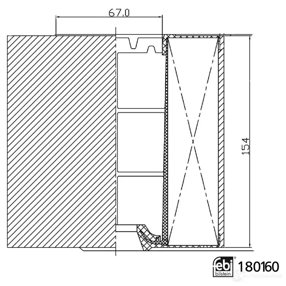 Воздушный фильтр FEBI BILSTEIN G PXW9C 180160 1439862576