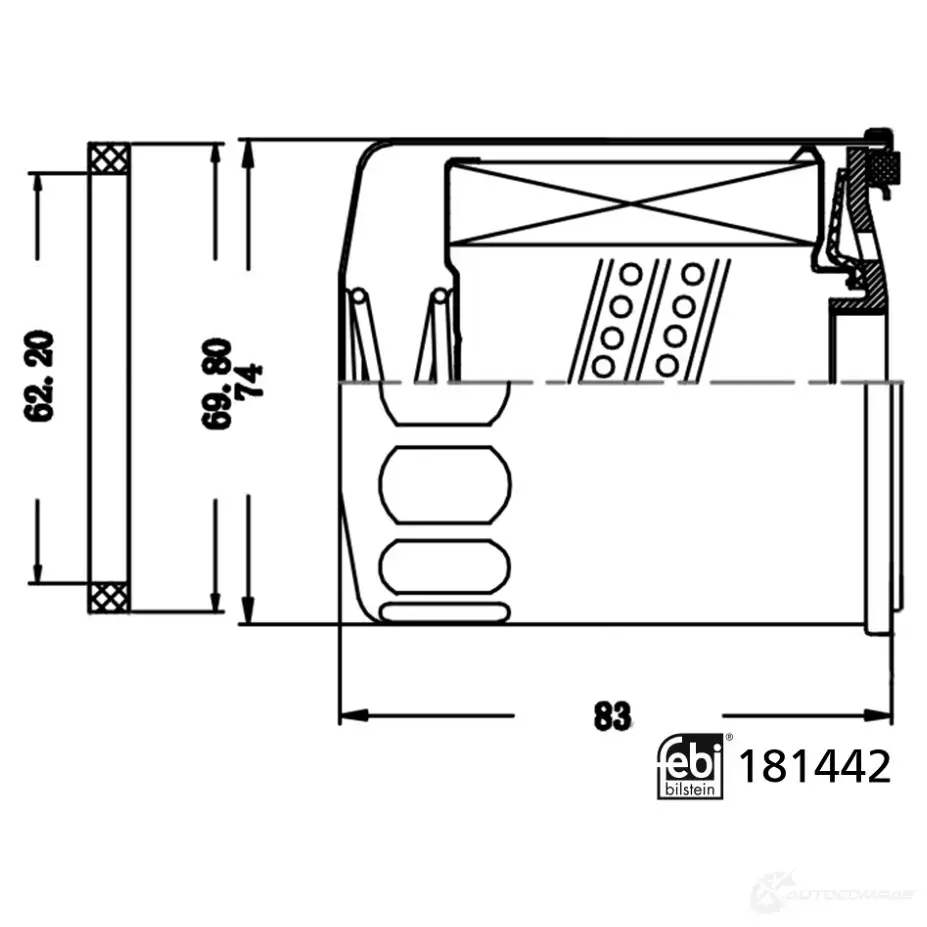 Масляный фильтр FEBI BILSTEIN 1BWIZL 5 1439872543 181442