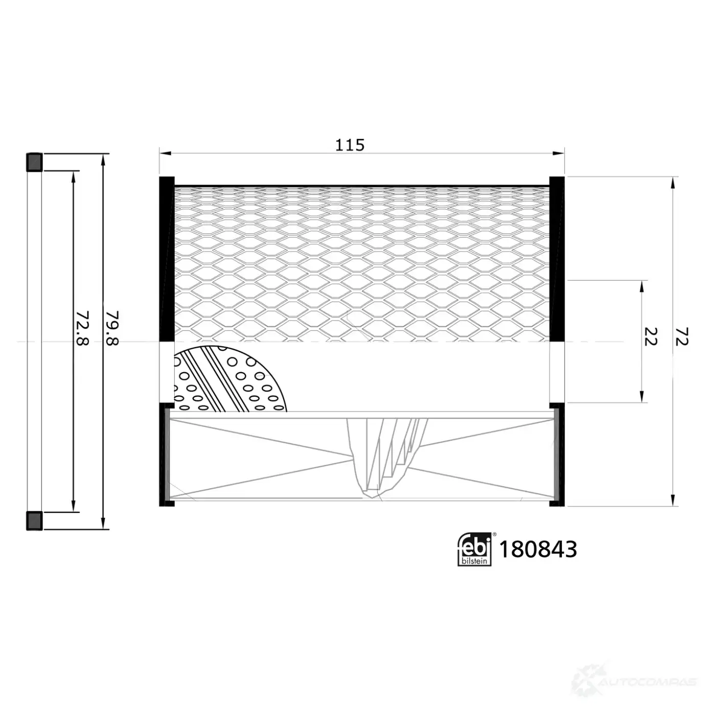 Масляный фильтр FEBI BILSTEIN 1NM2D JV 180843 1439872639 изображение 0