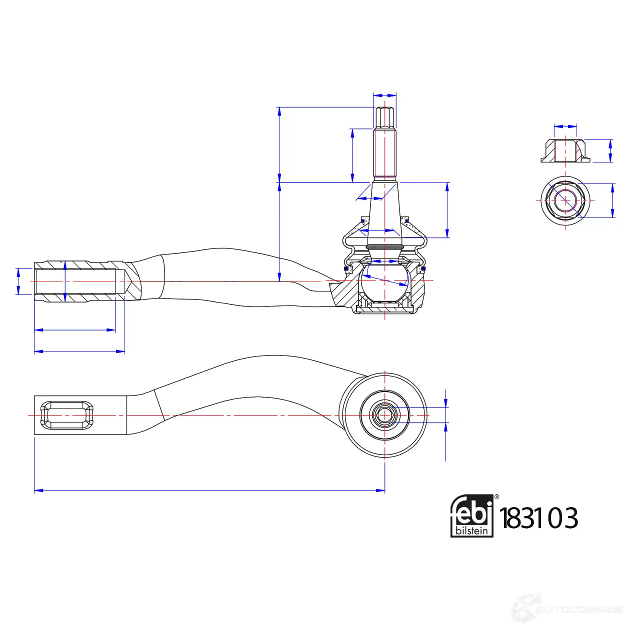 Рулевой наконечник FEBI BILSTEIN 183103 1439875125 V D20LE изображение 0