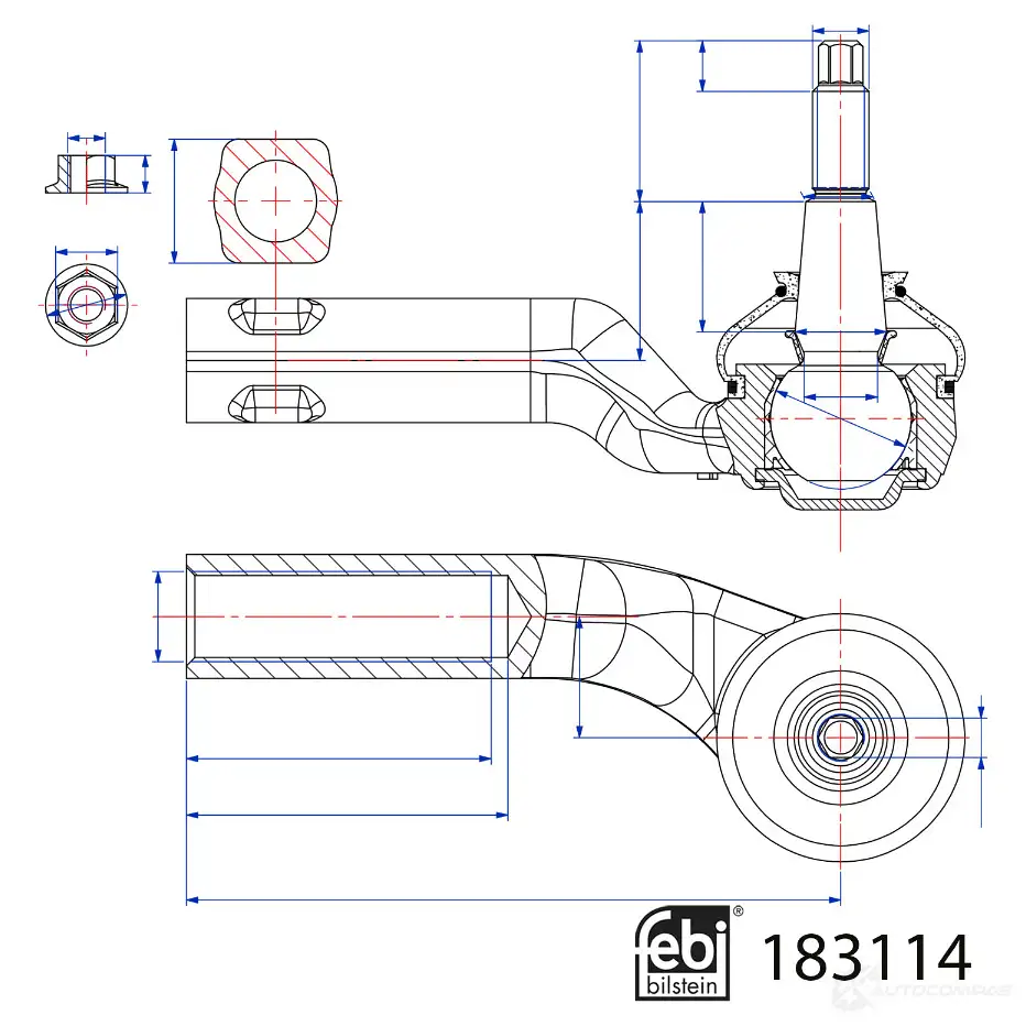 Рулевой наконечник FEBI BILSTEIN 183114 1439875151 Q8 J6NM