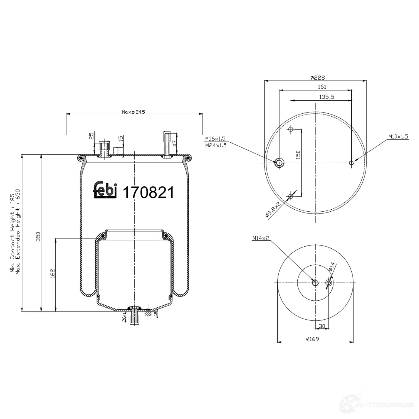 Пневмоподушка FEBI BILSTEIN HR9PP B 170821 1437403684