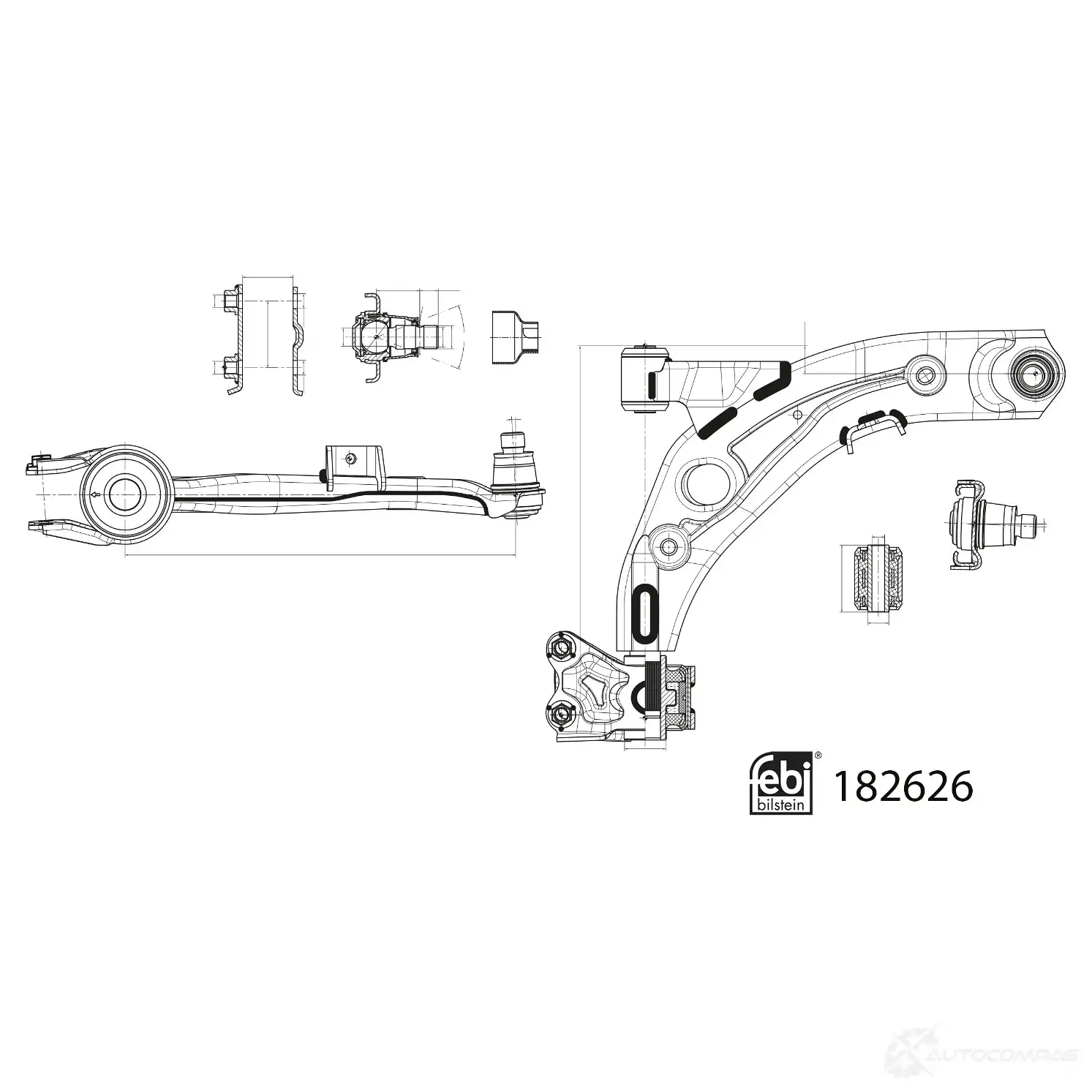 Рычаг подвески FEBI BILSTEIN 182626 8159 W63 1439881606
