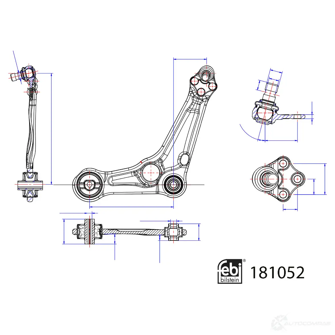 Рычаг подвески FEBI BILSTEIN 9WH 97E 181052 1439881636 изображение 1