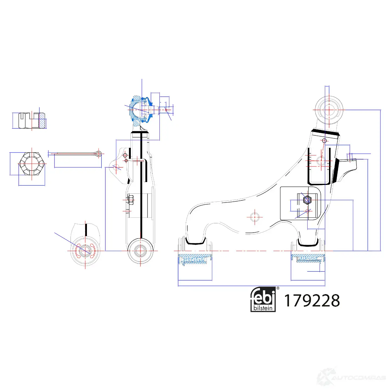 Рычаг подвески FEBI BILSTEIN RTG9 D5 1439881659 179228 изображение 2