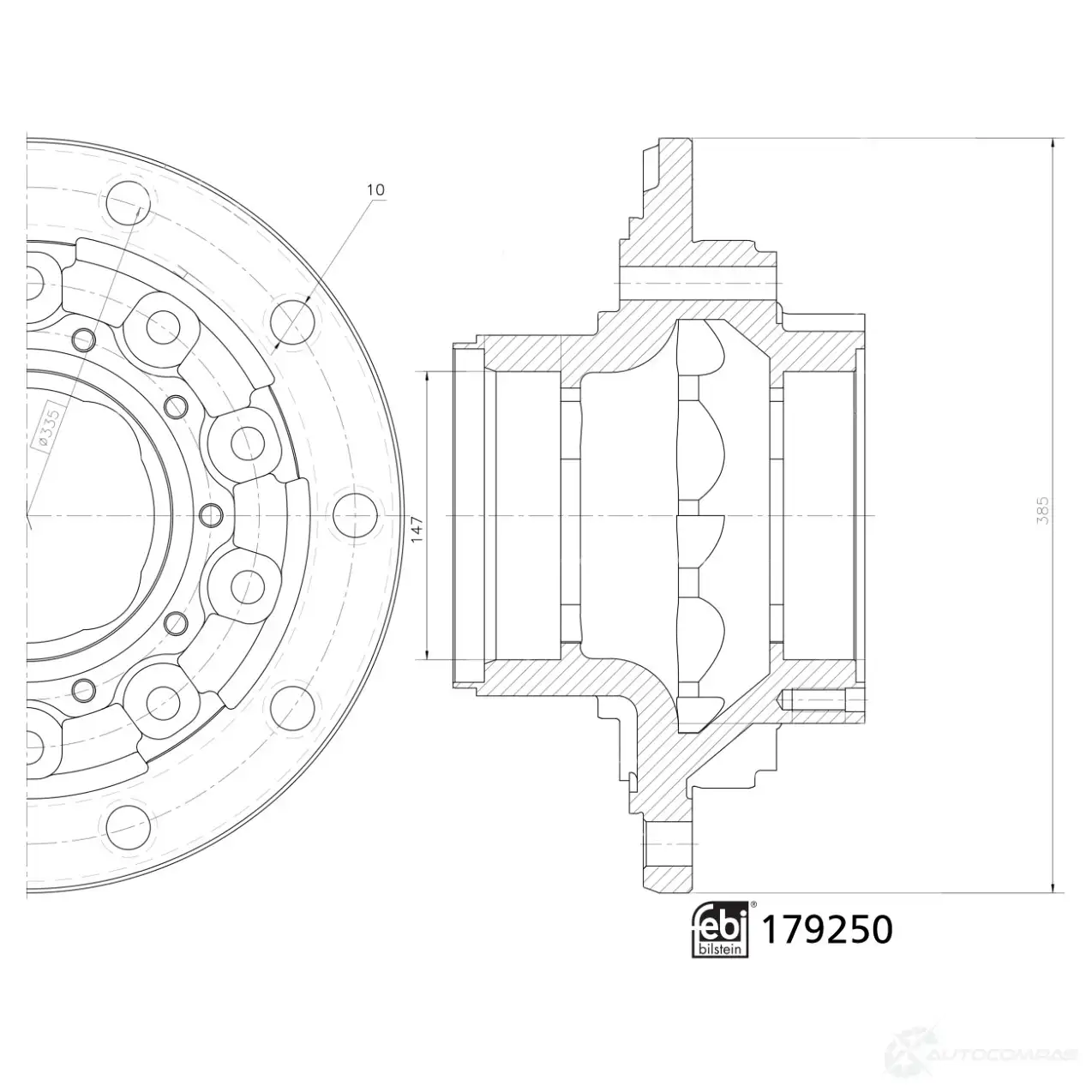 Ступица колеса FEBI BILSTEIN 1439884967 179250 O P3NY