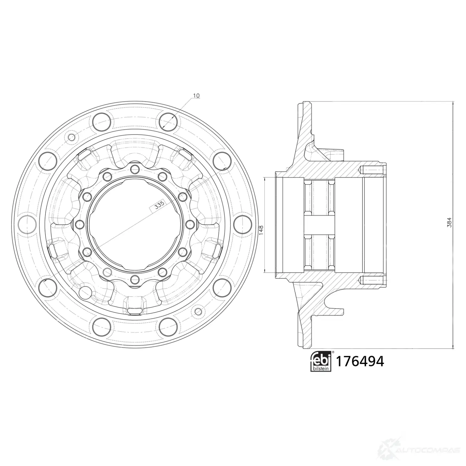 Ступица колеса FEBI BILSTEIN 9VHC0 NJ 176494 1439566229
