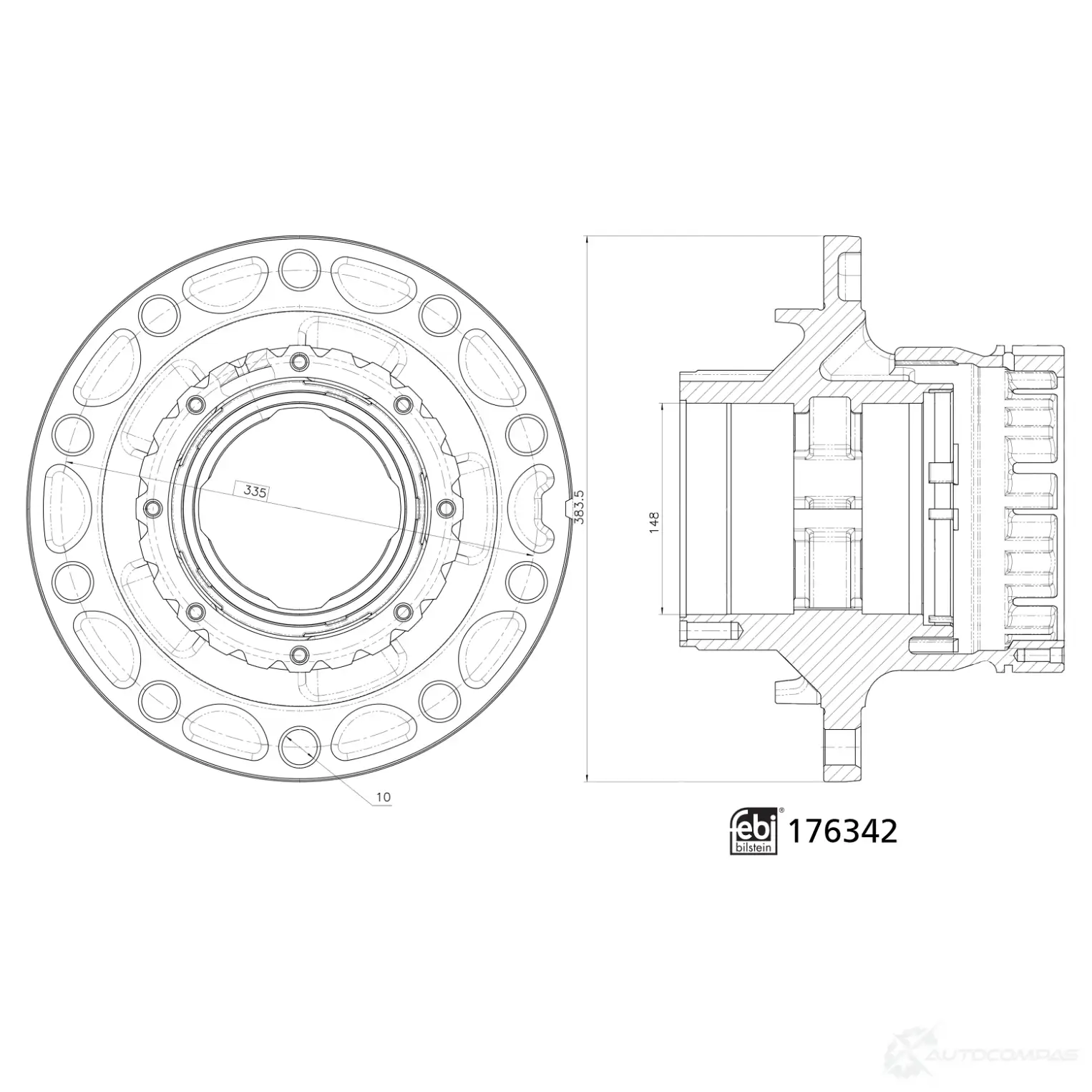 Ступица колеса FEBI BILSTEIN B FPSH 1437997877 176342