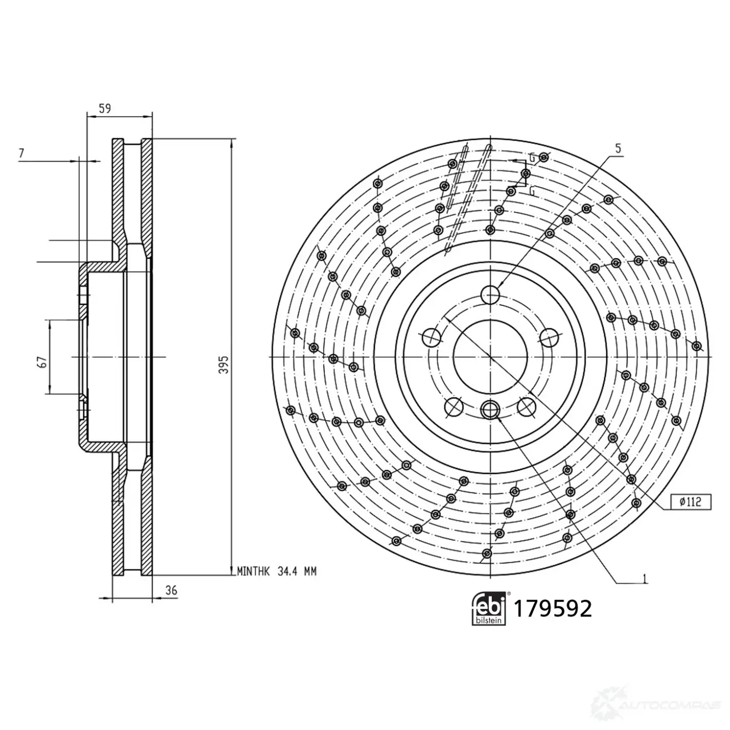 Тормозной диск FEBI BILSTEIN 179592 DRDGZ IS 1439885821