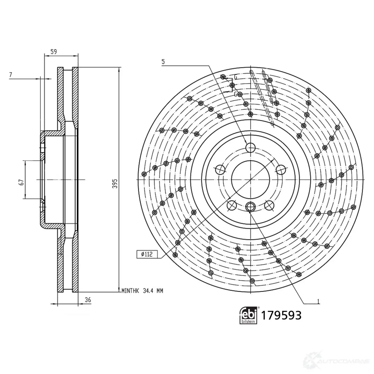 Тормозной диск FEBI BILSTEIN CI 3713J 1439885822 179593
