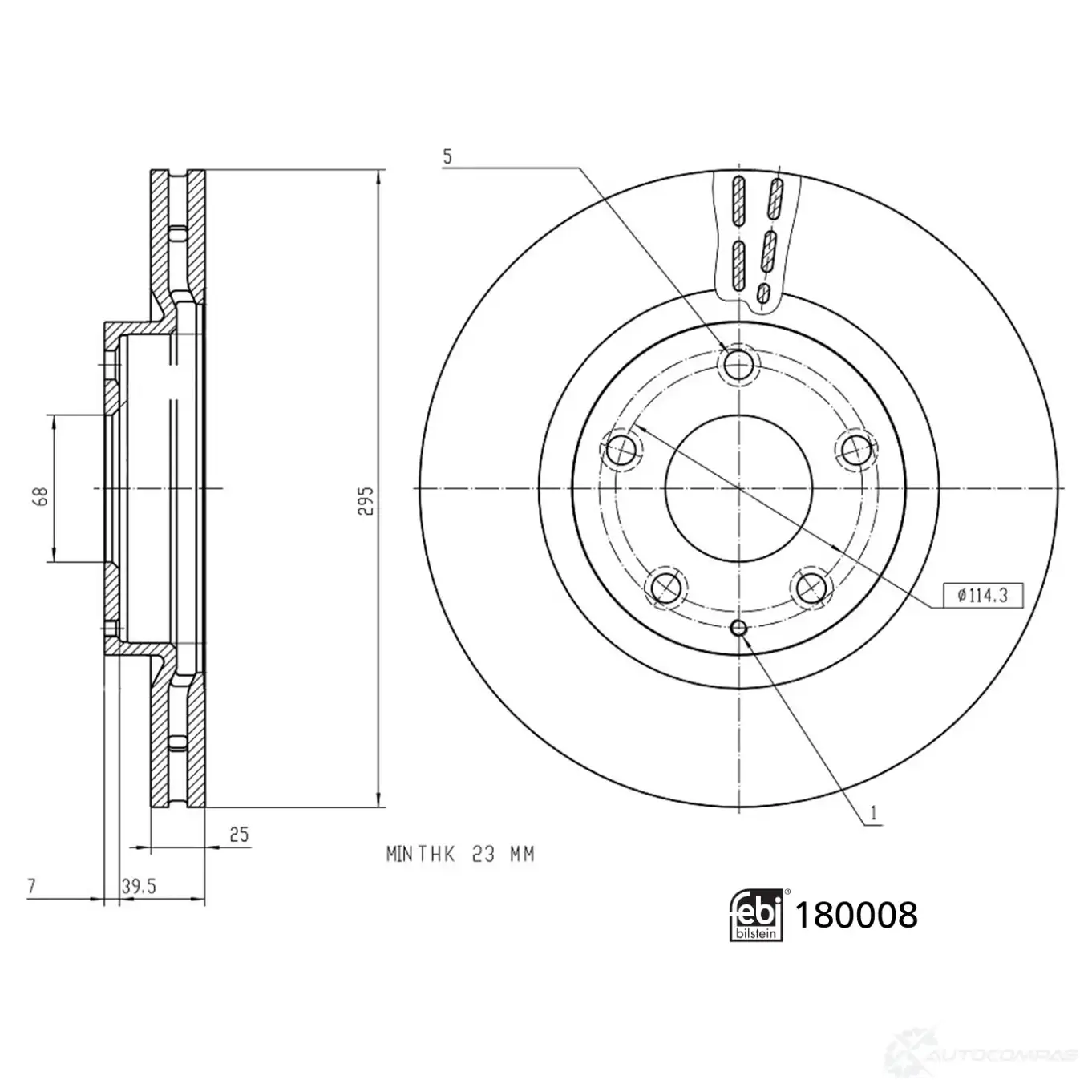 Тормозной диск FEBI BILSTEIN GTGNH5 B 180008 1439886016