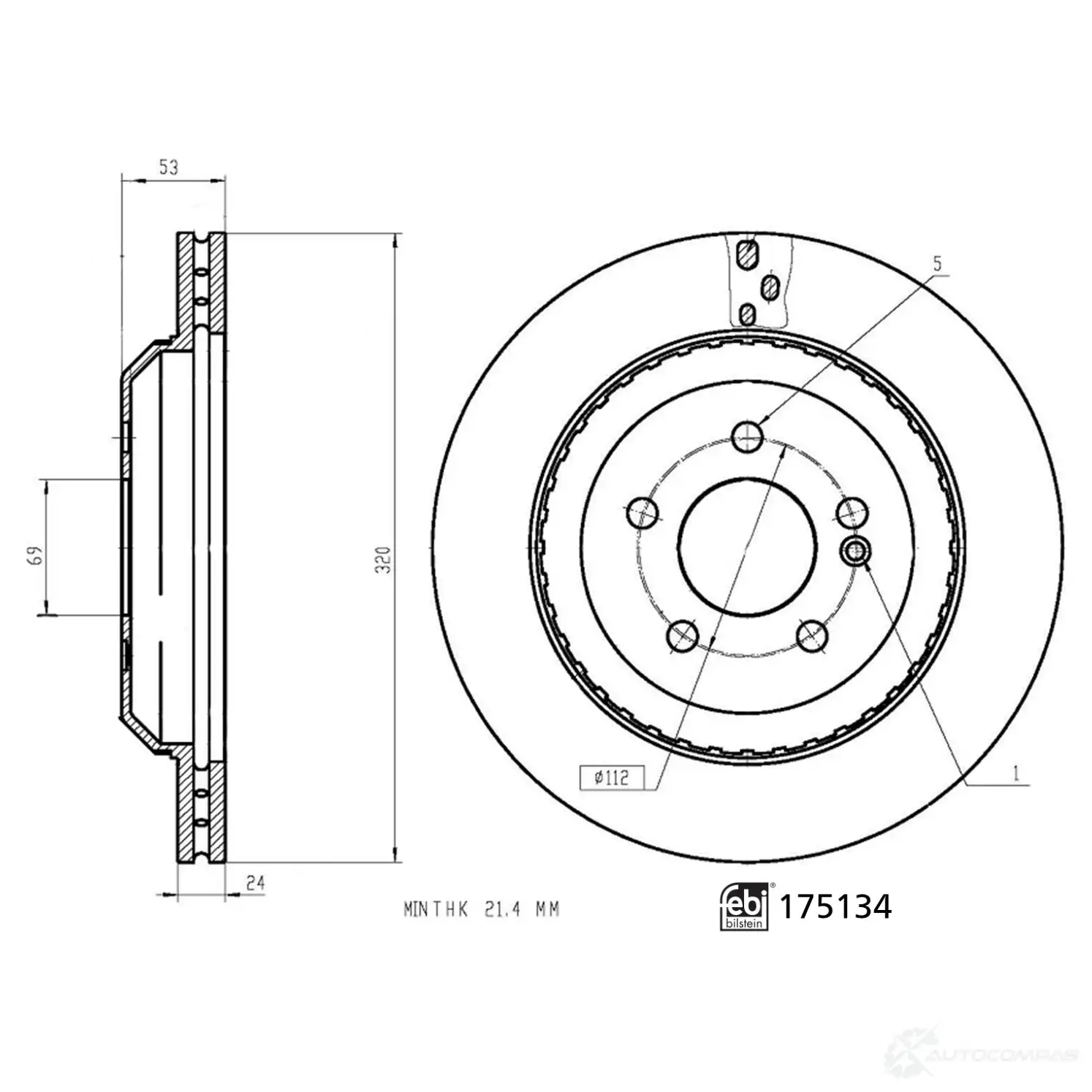 Тормозной диск FEBI BILSTEIN AP 6Z2 1437383410 175134 изображение 0