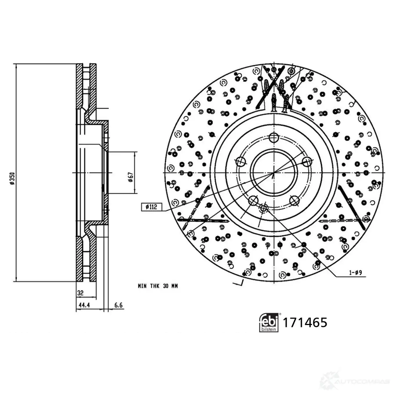 Тормозной диск FEBI BILSTEIN 171465 1437386271 EDC AM6M изображение 1