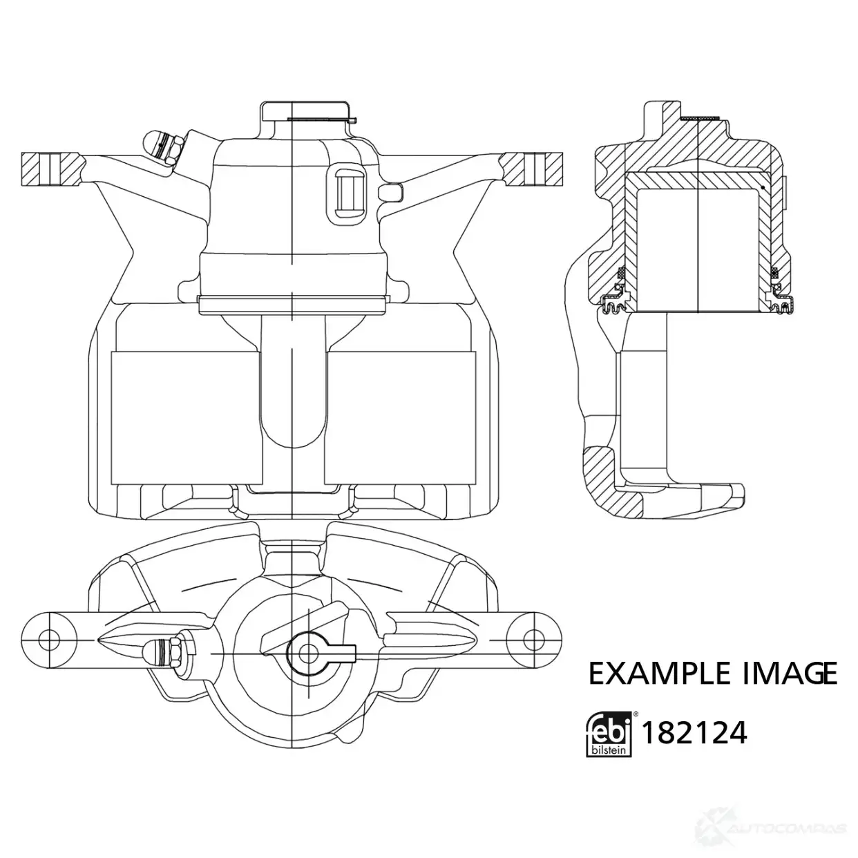 Тормозной суппорт FEBI BILSTEIN 1439886338 0M0D3 NK 182124 изображение 0