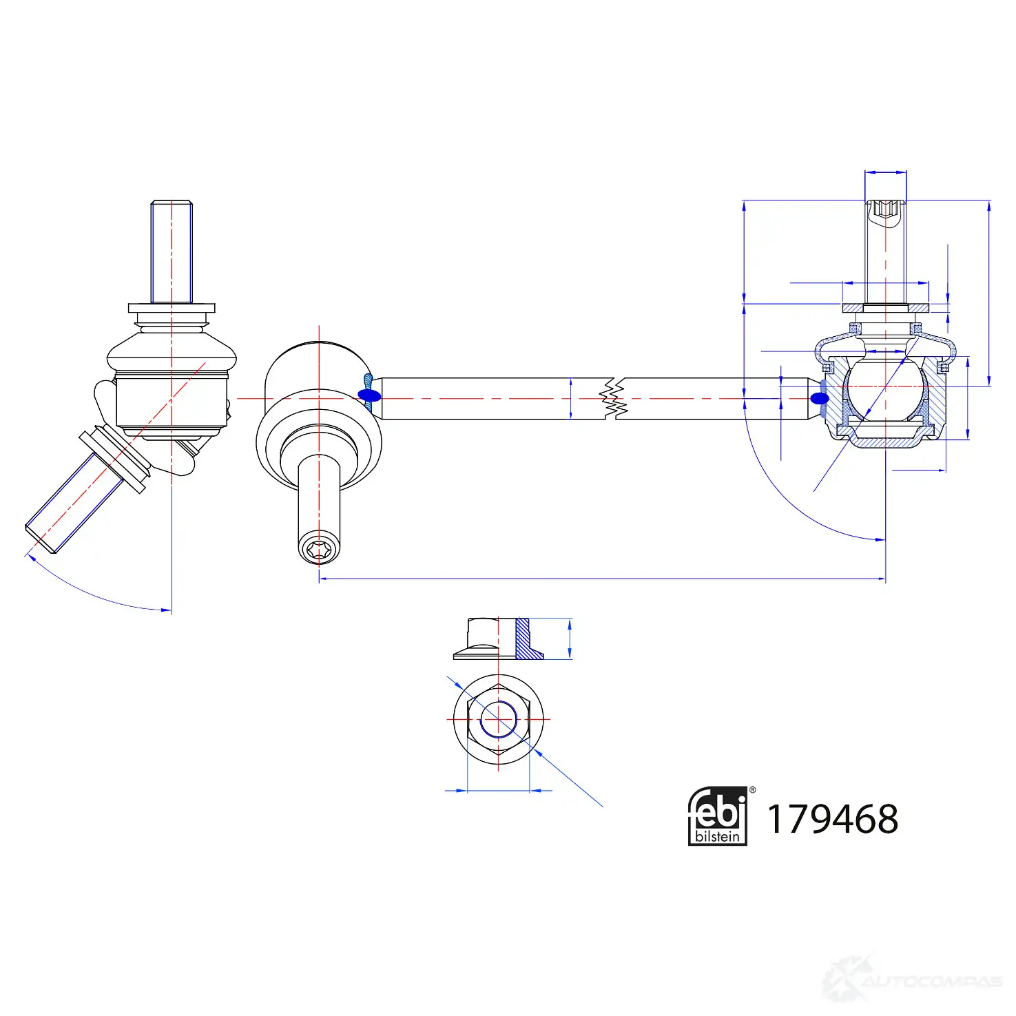 Стойка стабилизатора FEBI BILSTEIN 179468 YAWI0 F 1439887537 изображение 1