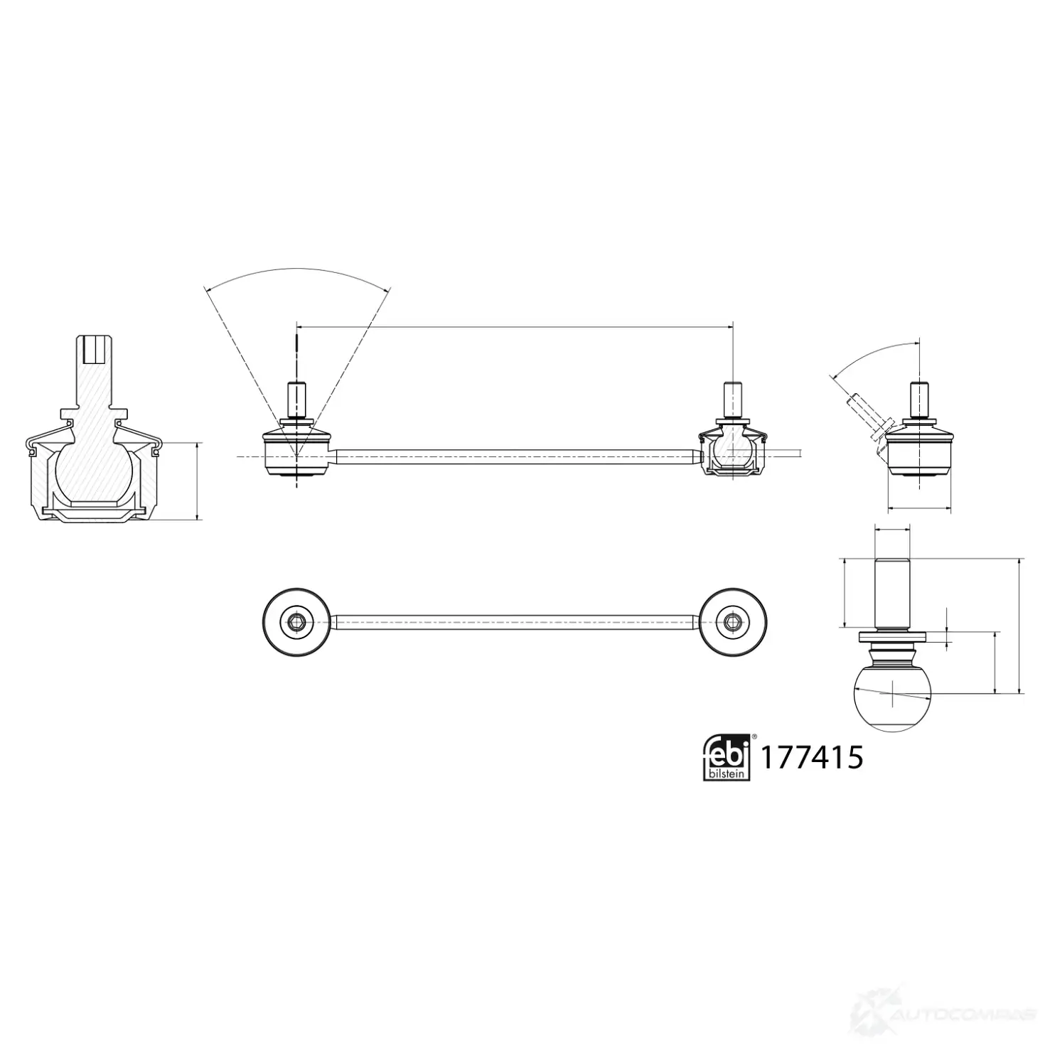 Стойка стабилизатора FEBI BILSTEIN V66 YU 1438261899 177415