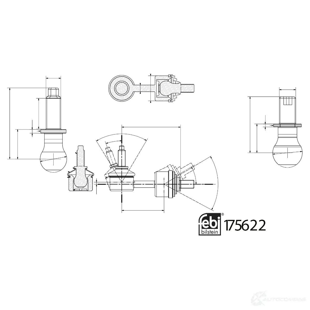 Стойка стабилизатора FEBI BILSTEIN DC2W G7 1437976962 175622 изображение 1