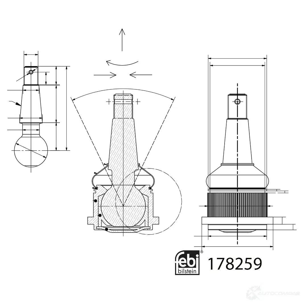 Шаровая опора FEBI BILSTEIN 178259 R VPMVEK 1439889326 изображение 1