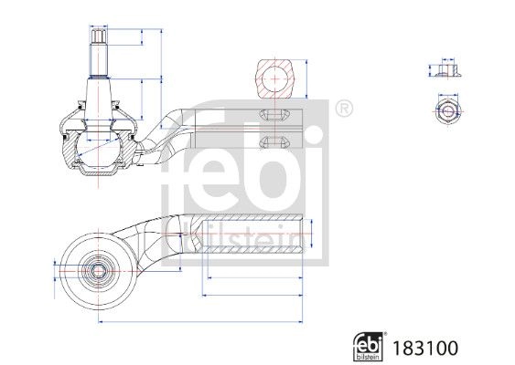 Рулевой наконечник FEBI BILSTEIN 183100 6F IH0 1440299775 изображение 0