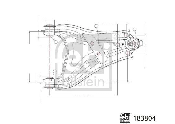 Рычаг подвески FEBI BILSTEIN ZEGP 8G 1440299836 183804 изображение 0