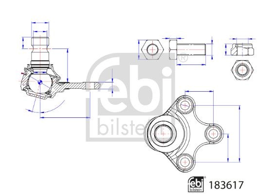 Шаровая опора FEBI BILSTEIN 183617 W 582MO 1440300392 изображение 0