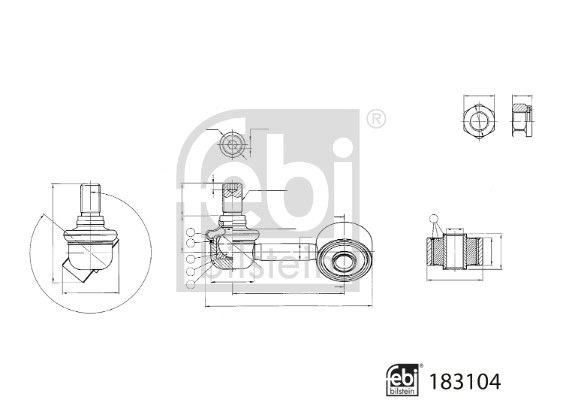 Стойка стабилизатора FEBI BILSTEIN 183104 I 17J0 1440299934
