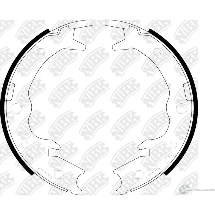 Барабанные колодки NIBK FN0570 3834230 4582409055134 AO5U 6S